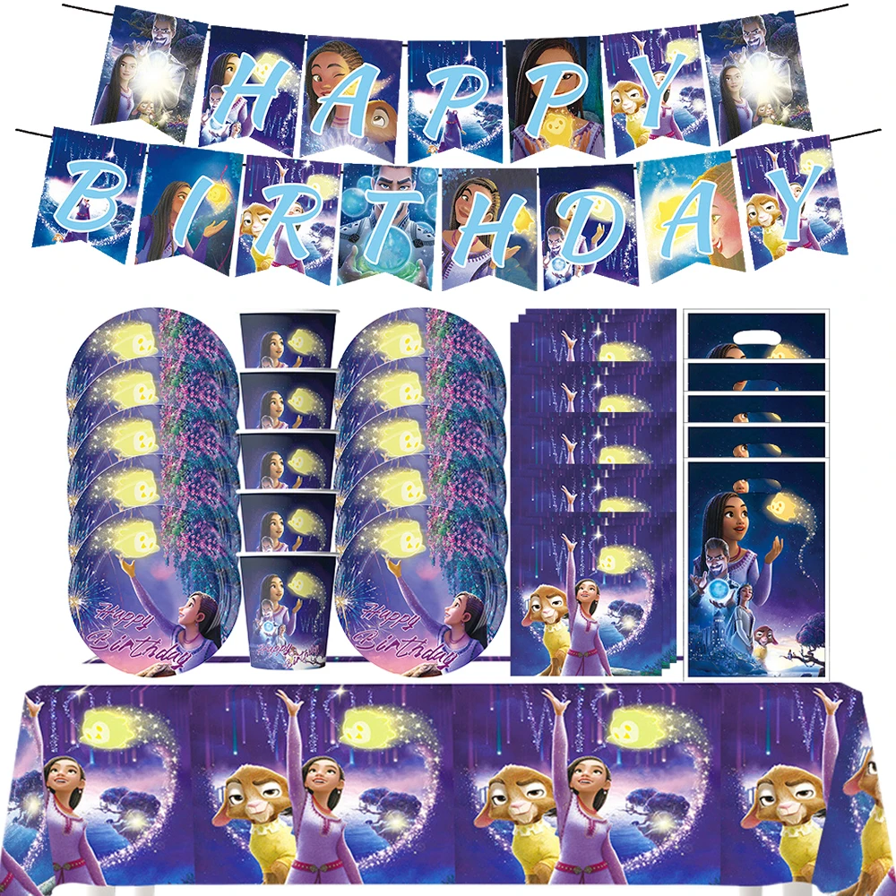 

Disney Movie Wish Princess Theme Girl Birthday Party Cake Topper Baby Shower Balloons Princess Wish Party Supplies Accessories