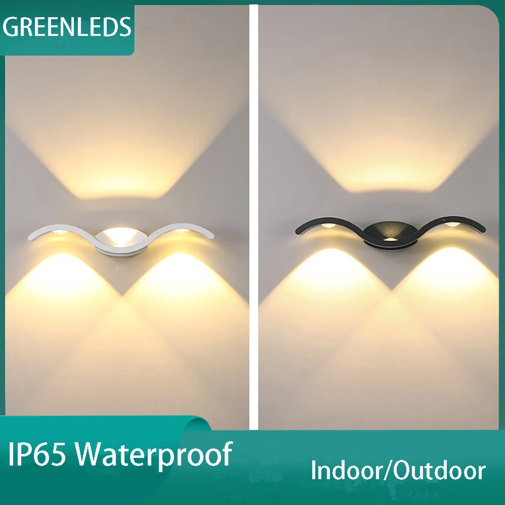 LED Wall Lamp AC86-265V 9W IP65 Waterproof Indoor/Outdoor Modern Style LED Lamps for Courtyard Doorstep Lighting LEDs