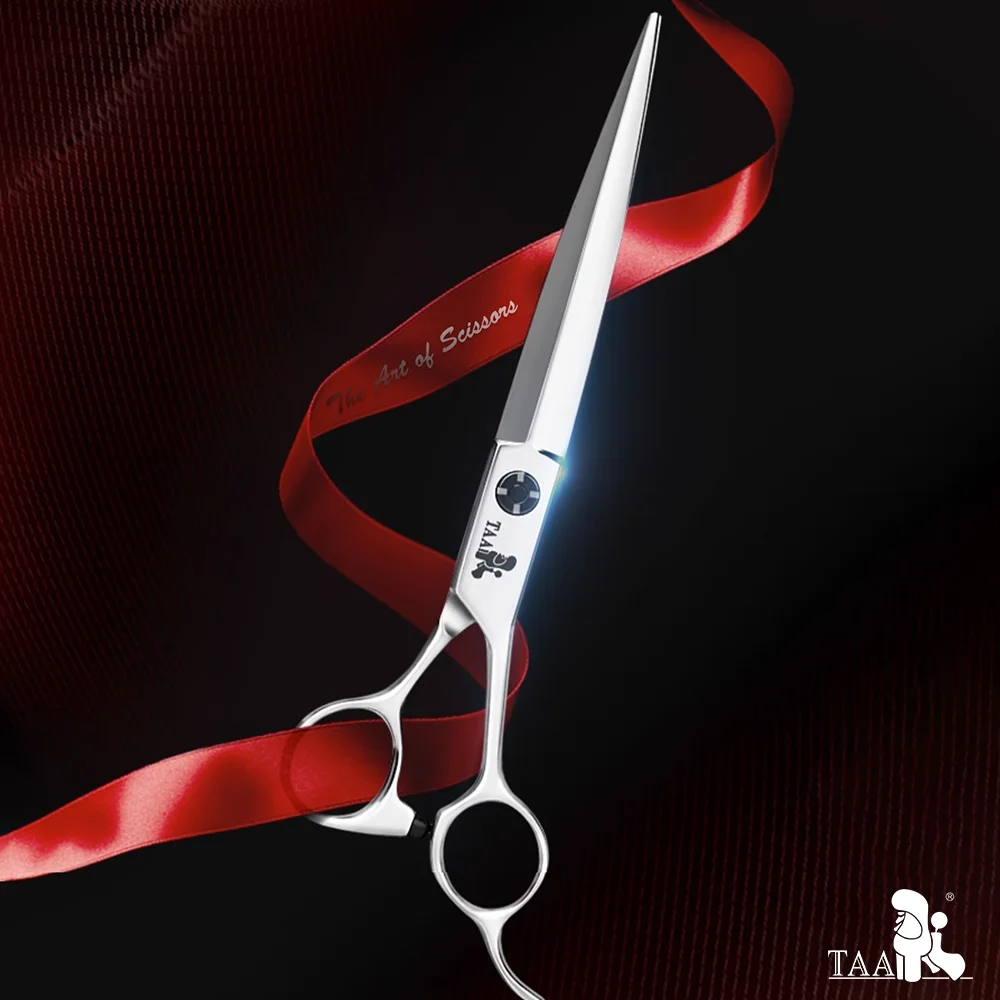 Dog Grooming Scissors Dog Grooming Scissors Kit TAA Dog Grooming Scissors Professional Pet Shears Alloy Steel Handmade for Dog High-end Pet Clipper Straight Shear KM