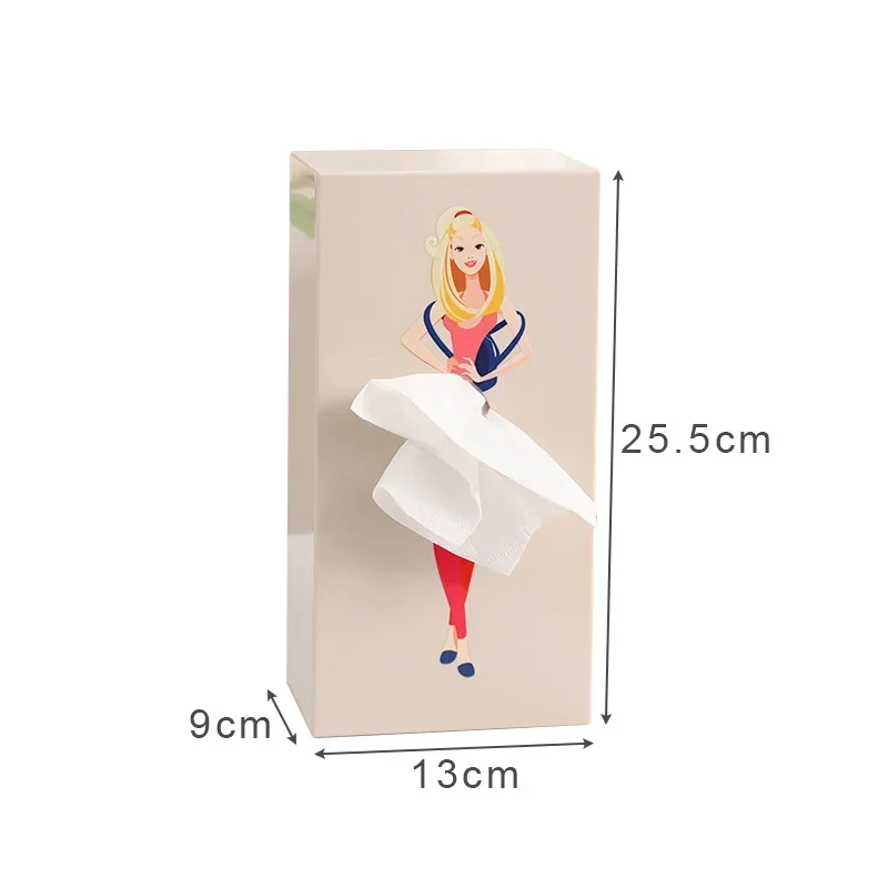 Puffy Skirt Desktop Tissue Holder Organizer and Decor for Home Coffee Shop