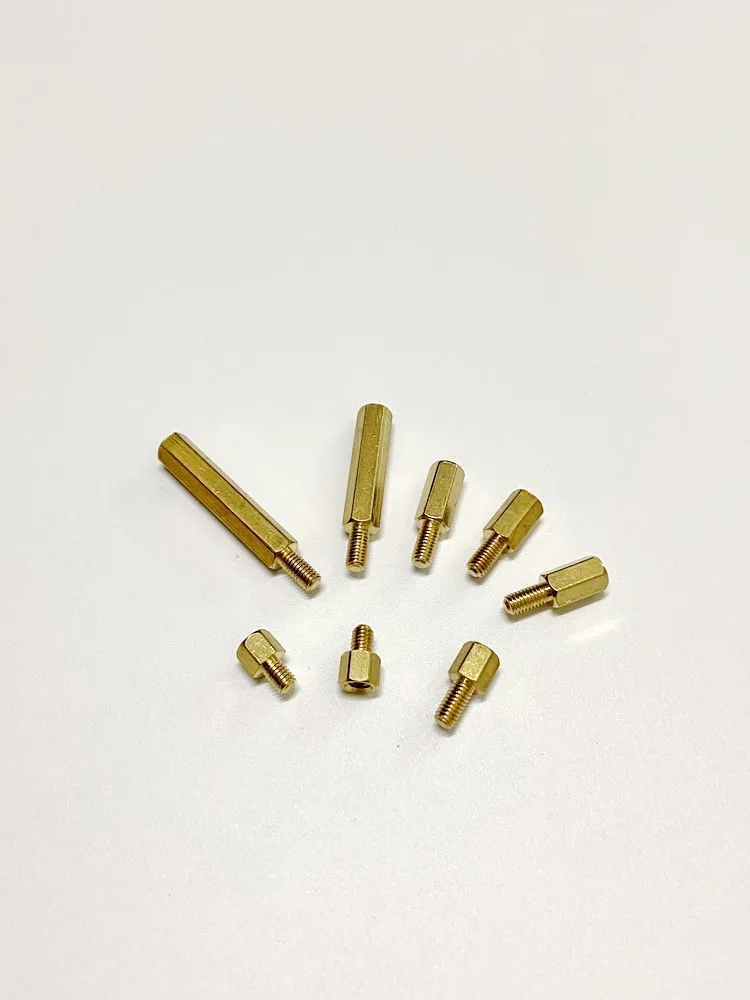 

Brass Standoff Fasteners Internal And External M3x0.5P Mechanical Thread PCB Board Support Single Head Stud Nut Copper Column
