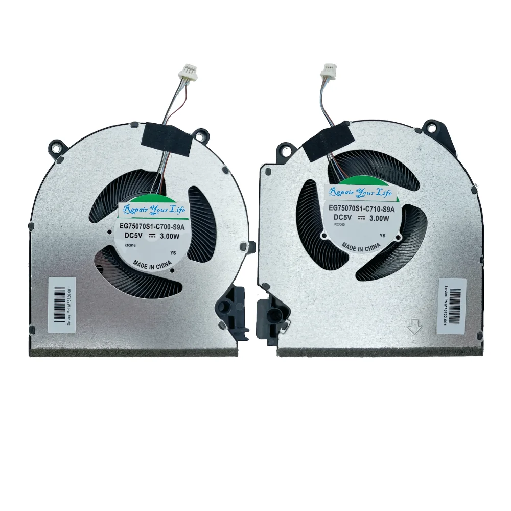 Ventola Cpu Gpu Per Hp Victus 16-E 16-D Muslime1049Ax E1037Ax E0042N Ventola Di Raffreddamento Radiatore Eg75070S1 C700 C710 S9A M75721 M75723