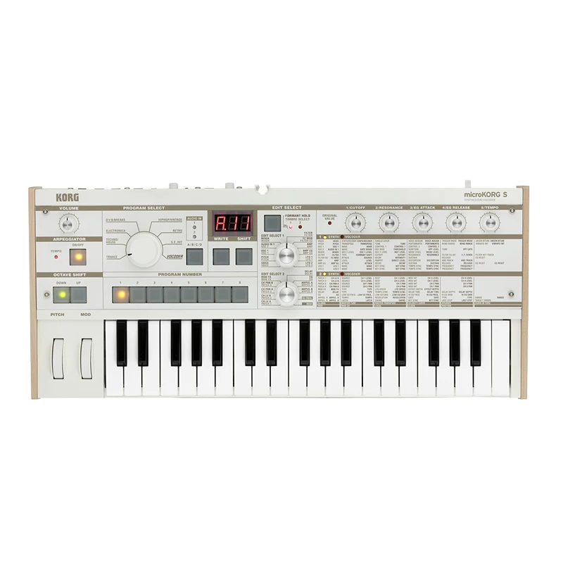 Korg Microkorg-S 37 Tasti Sintetizzatore Analogico Vocoder Tastiera Midi Altoparlante Integrato Con Microfono