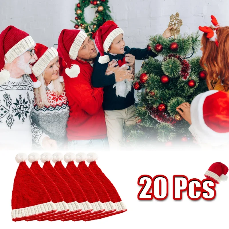 Christmas hat fall and winter knitted warm wool hat parent-child models Christmas party baby mom knitted