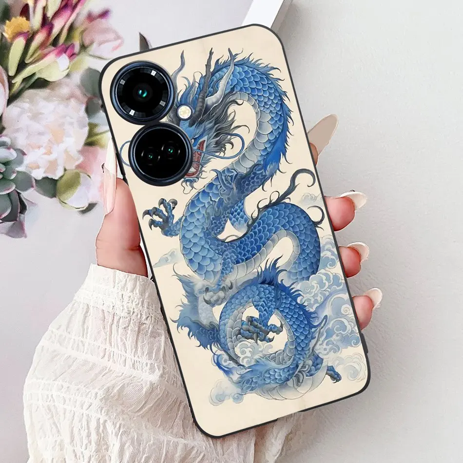 Elegant Butterfly Cat Black Silicone Soft Phone Case