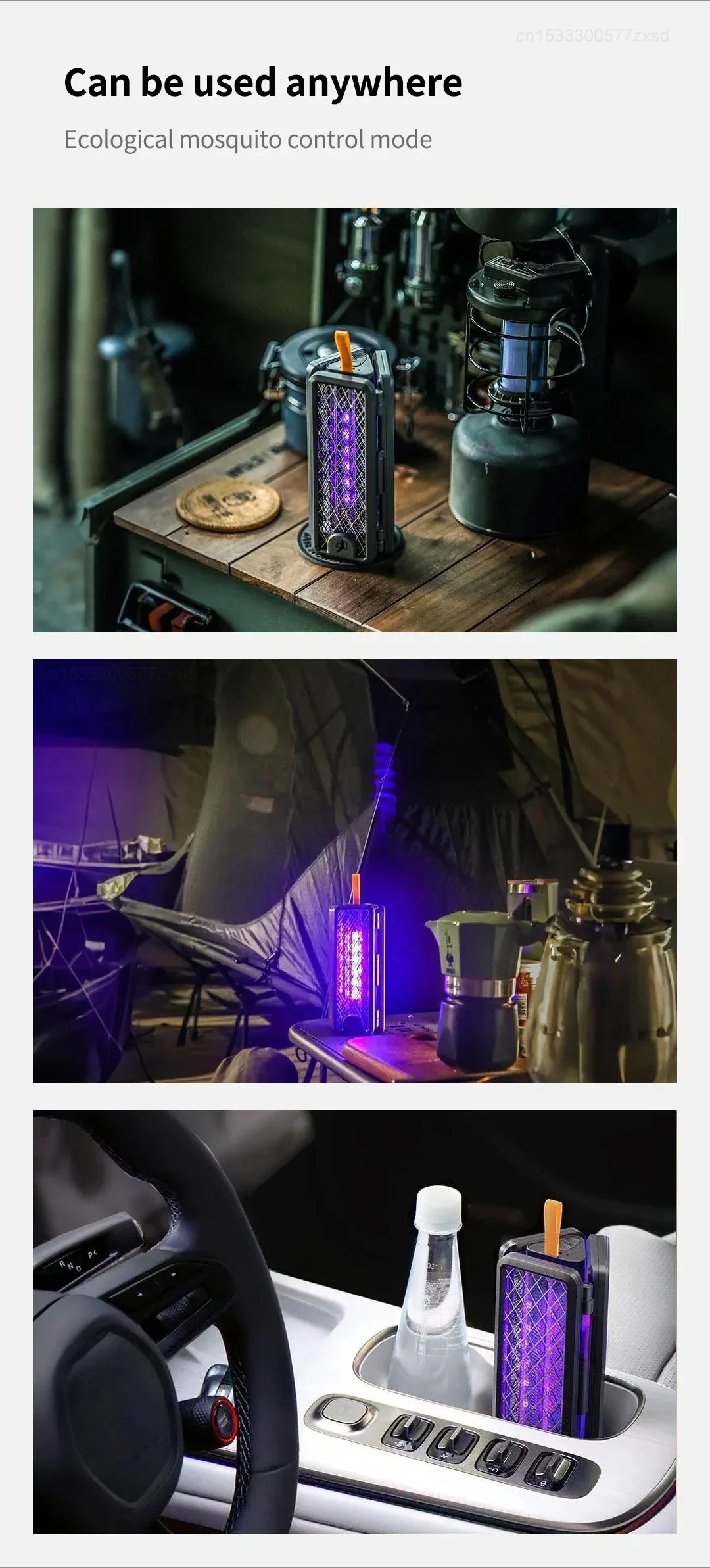 New Qualitell V3 Folding Electric Mosquito Killer Portable Charging Purple Light Home Outdoors Mosquito Repellent Lamp