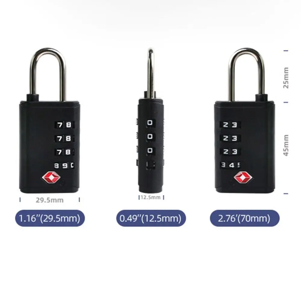 TSA 3 /4 Digit Combination Lock Anti-theft Security Tool Cabinet Padlock Customs Password Lock for Travel Luggage Protect cabinet safety lock mini padlock security padlock travel padlock luggage padlock cabinet lock digit combination lock combination lock
