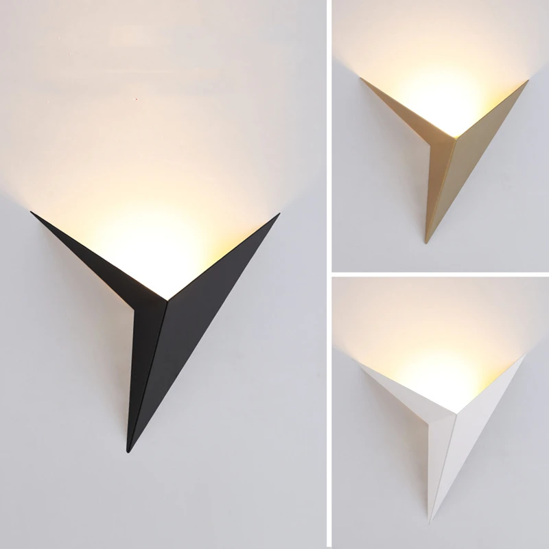 Modern minimalist triangle shape LED Wall Lamps Nordic style Indoor Wall Lamps Living Room Lights 3W AC85-265V Simple Lighting wall lights interior