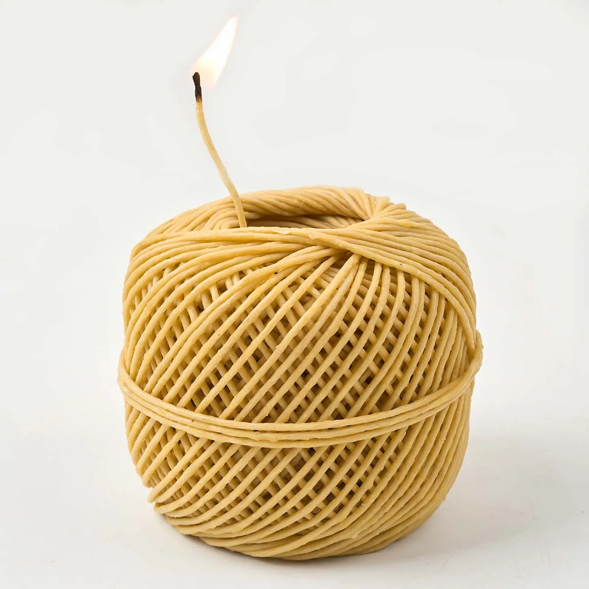 Creativity Yellow Beeswax Wick Ball 61MM Hemps Smokeless Candle Wicks Handmade Crafts Wax Stick Making DIY Projects Accessories