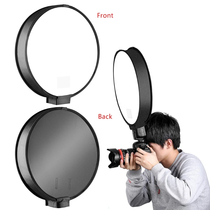 Flash Diffuser Camera Softbox 30cm/40cm Universal Mini Round Softbox Portable Flash Diffuser Soft Box for DSLR Cameras Photo Speedlite Tent Light
