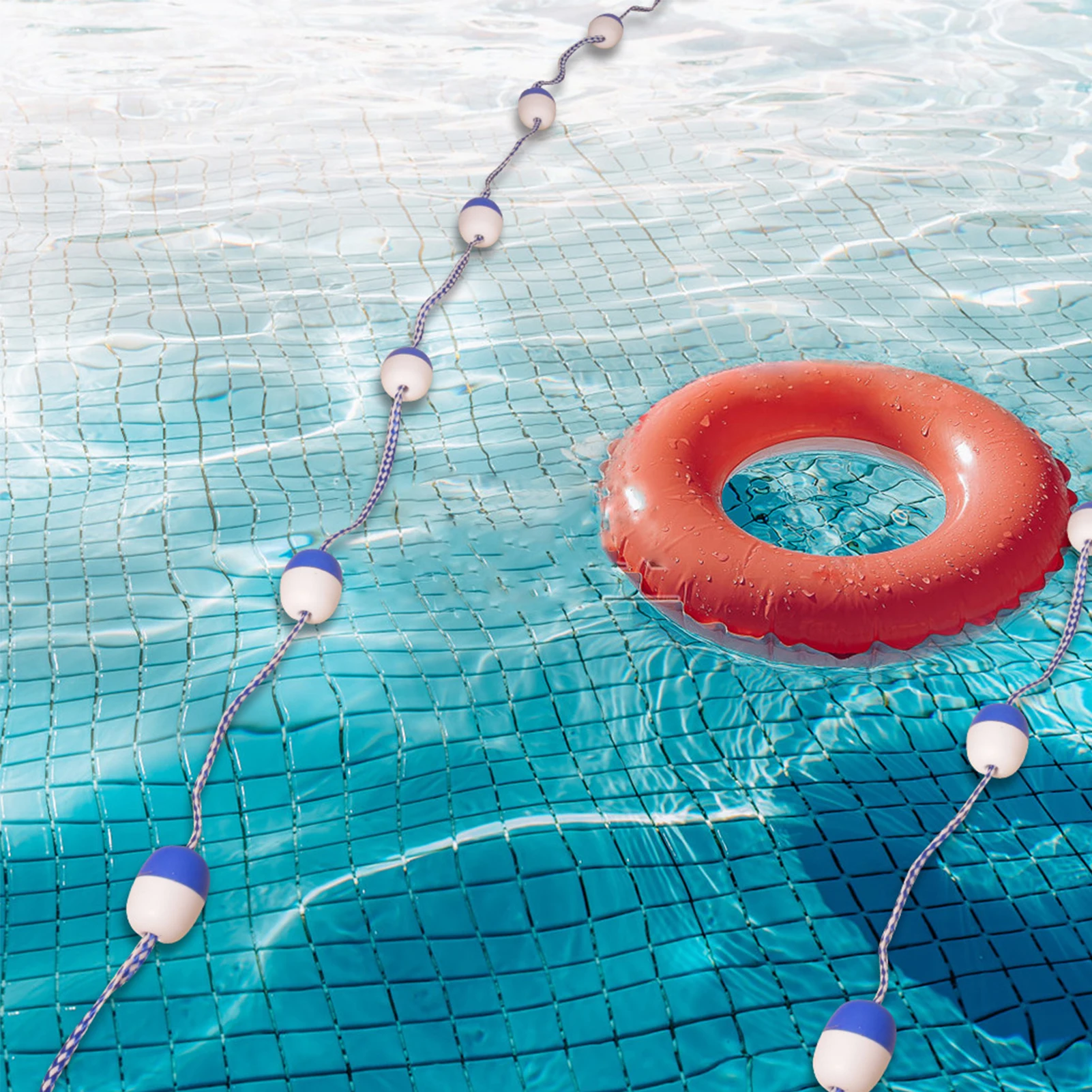 Pool Safety Rope & Float Kit Swimming Pool Safety Separation Line With Buoy/Hooks  Swim Pool Lane Line Divide New Float Swimming