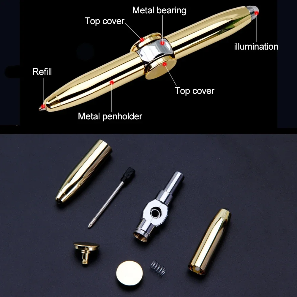 1pcs Multifunctional Finger Spinning Gyro Pen Student Fun Gyro Pen Spinning Ballpoint multifunction pen