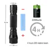 1200 Lumens Tactical Flashlight T6 Rechargeable Weapon Light Gun Light with Pressure Switch for Picatinny Rail 18650 Battery 3