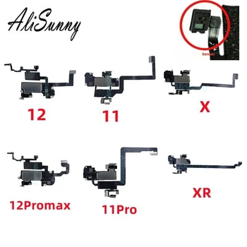 1pcs Top Front Earpiece Flex Cable For iPhone 11 12 Pro Max X XS XR Sensor Proximity Small Earphone Ear Speaker Headset Parts