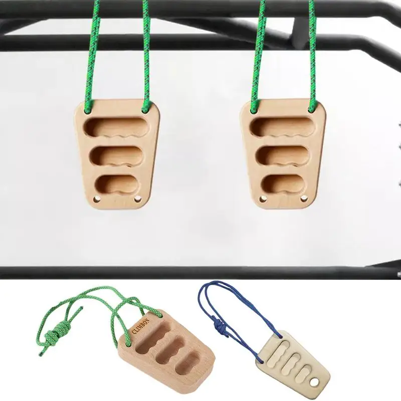 

Hangboard Rock Climbing 2pcs Fingerboard Climbing Board Grip Strengthener Wood Hangboard Rock Climbing Holds Sturdy Hang Board