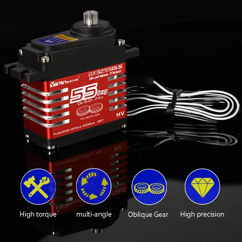 Waterproof IP68 Servo 35 40 55 60 70KG All steel helical gear Digital Servos For rc accessories 1/8 1/10 Remote control toy car 2