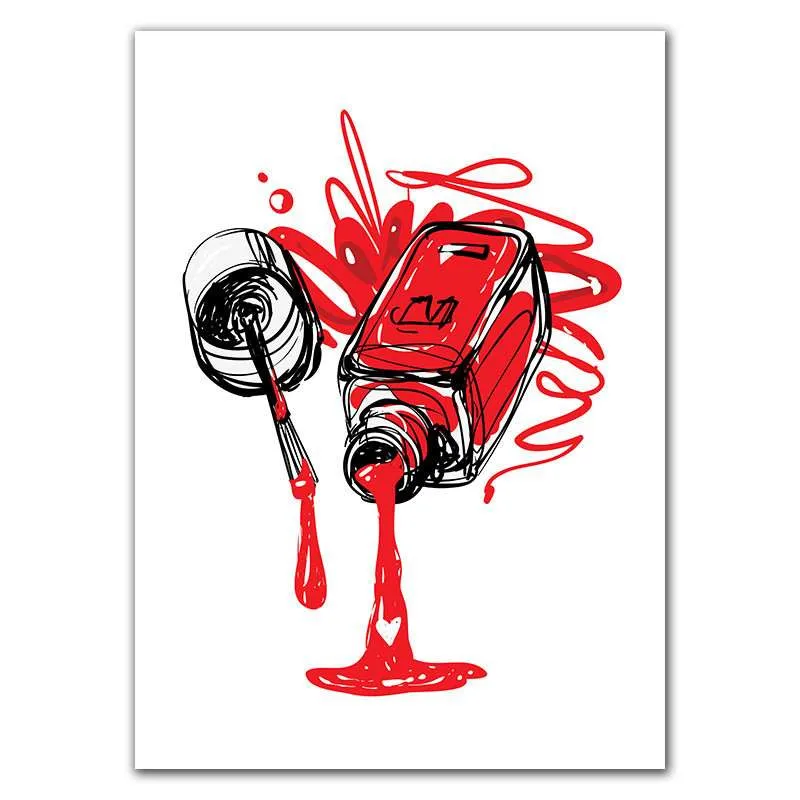 Spilled Nail Polish Drawing