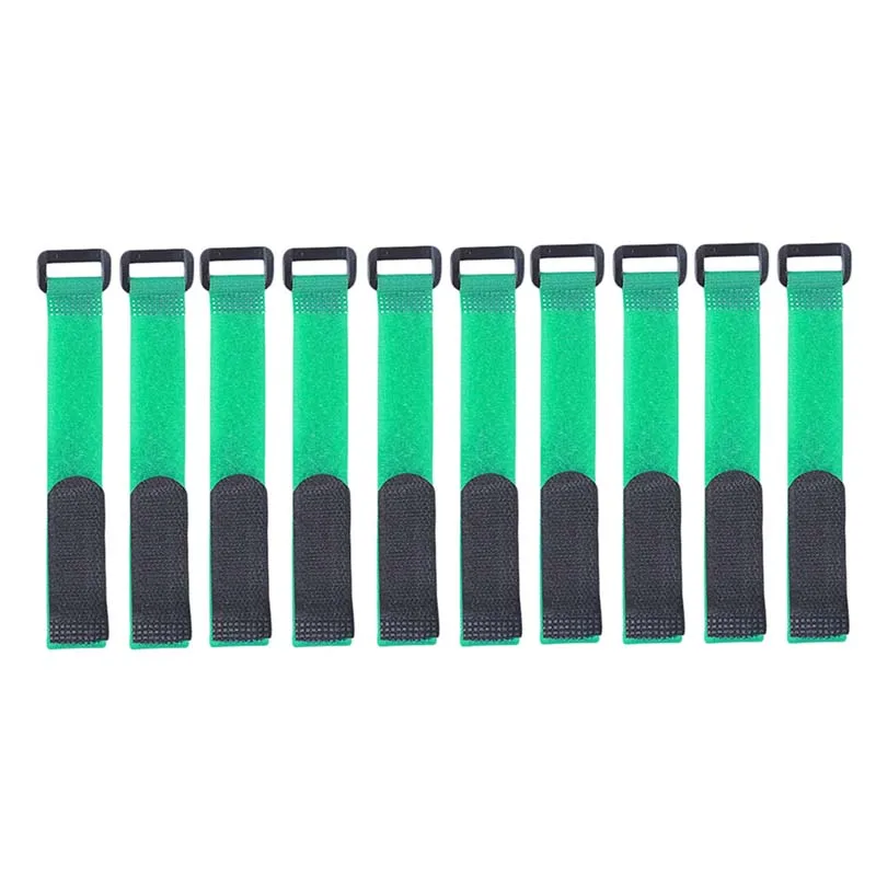10-Piece Reusable Fishing Rod Strap Set – Adjustable Hook & Loop Fasteners