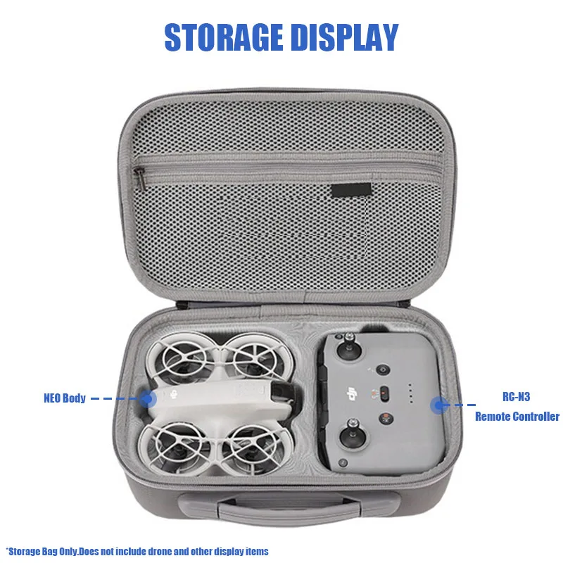BKANO DJI Neo Fly More 콤보 드론 액세서리 보관 가방 PU 휴대용 핸드백 박스 여행용 숄더백