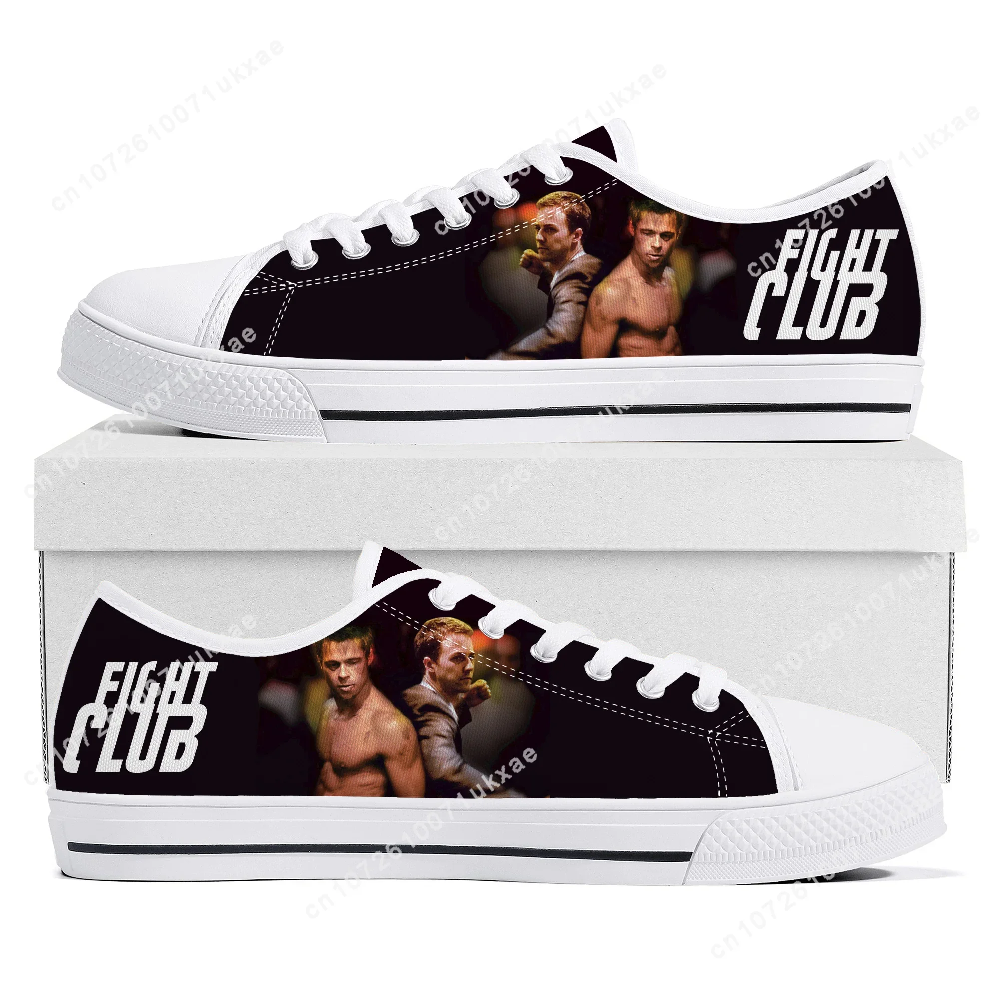 Fight Club Brad Pitt movie Low Top Sneakers Mens Womens Teenager Canvas High Quality Sneaker Casual Custom Shoes Customize Shoe