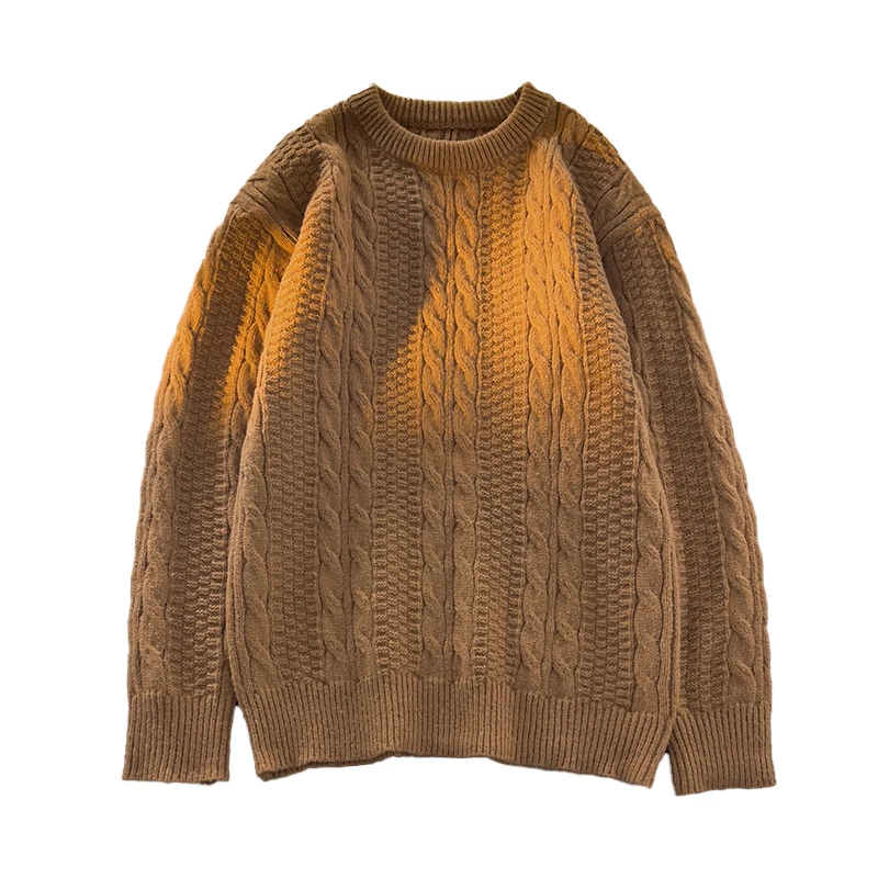 2023 Men Cotton Sweater Autumn Winter Soft Warm Jumper Robe Hombre Pull Homme Hiver Pullover O-Neck Knitted Sweaters Z17