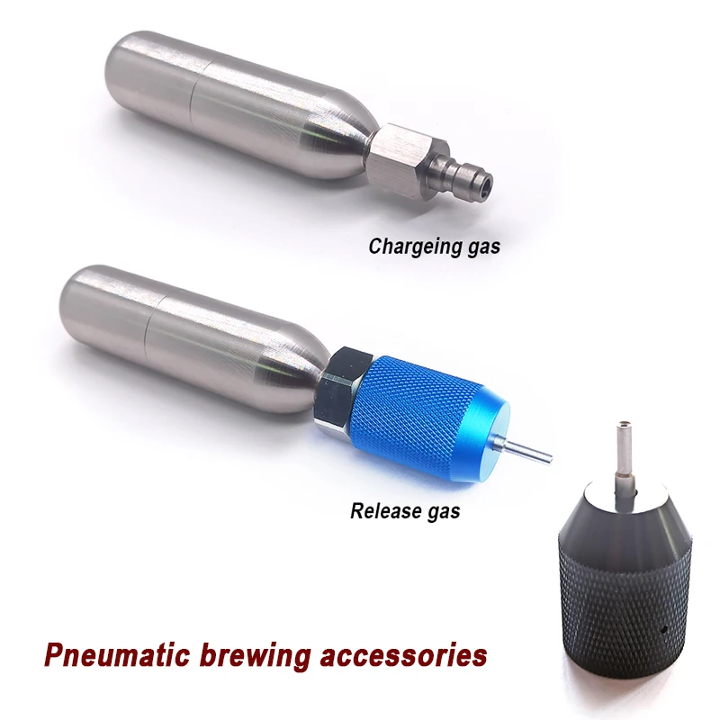 Refillable Gas Charging Parts Inflatable Station for Kitchen Homebrew Pneumatic Beverage Wine Cola Craft Brewing Accessories