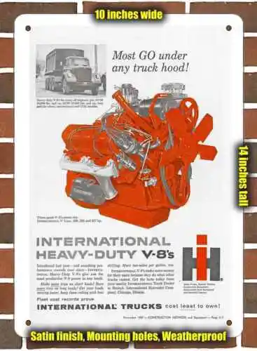 

Металлический знак 1956, Международный грузовик, тяжелые двигатели-10x14 дюймов