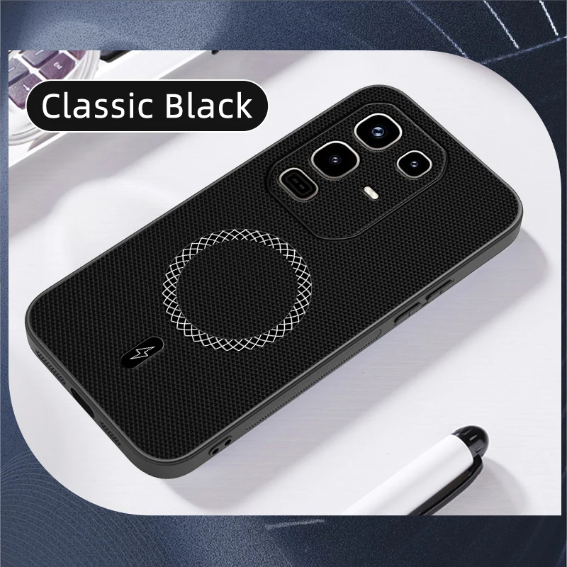 Magnetic Leather Shockproof Case with Full Camera Protection and Mag-Safe Compatibility