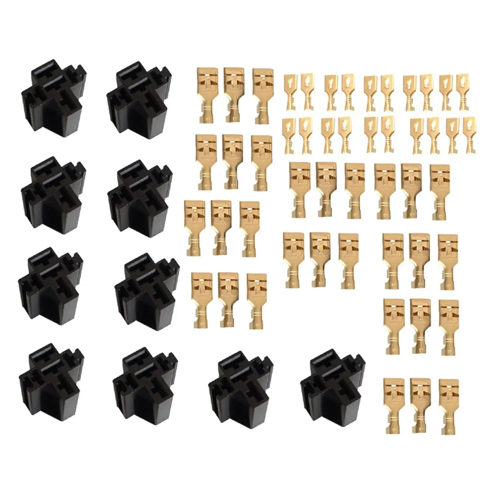 10 Pezzi 5 Pin Automotive Relay Socket Connector Holders 80A Con Terminali Sostituiscono Parti Durevoli Per Auto Veicoli Camion