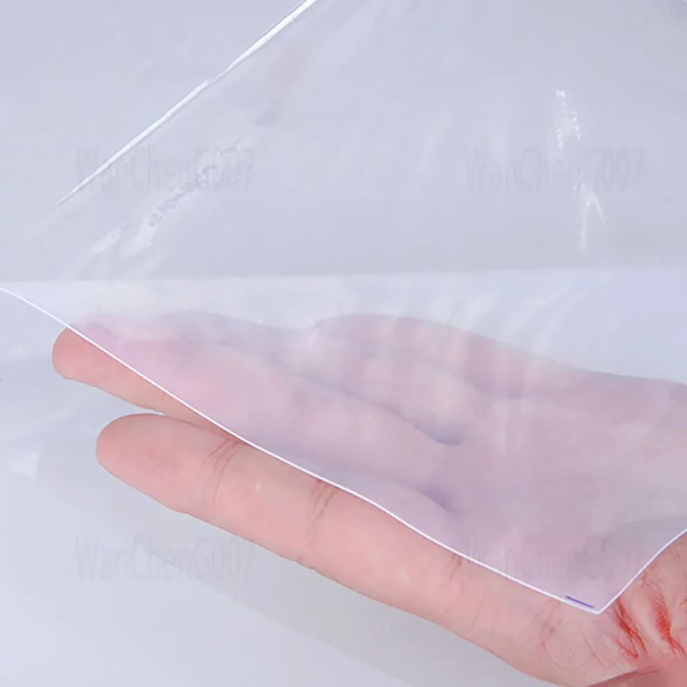 1PC Silicone Rubber Sheet Film 0.1/0.2/0.3/0.4/0.5/0.6/0.8/1.0mm Thickness 500 * 500mm Width Thin Board Semi Transparent Rubber(500x500x0.8mm