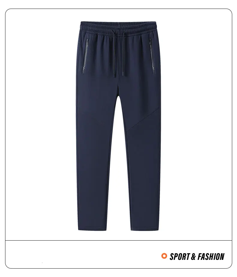 Mens Winter Running Pants - Windproof Fleece Joggers Waterproof Thermal Sweatpants