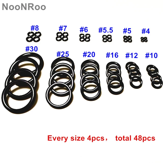 48pcs Round Connector Ring Fishing Tackle Accessories Alconite Ring For Fishing  Rod Guide NooNRoo