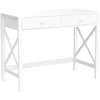 Writing Desk, White Writing Computer Desk with Drawers,Small Modern Table for Bedrooms,White Vanity Table, Writing Desk 5
