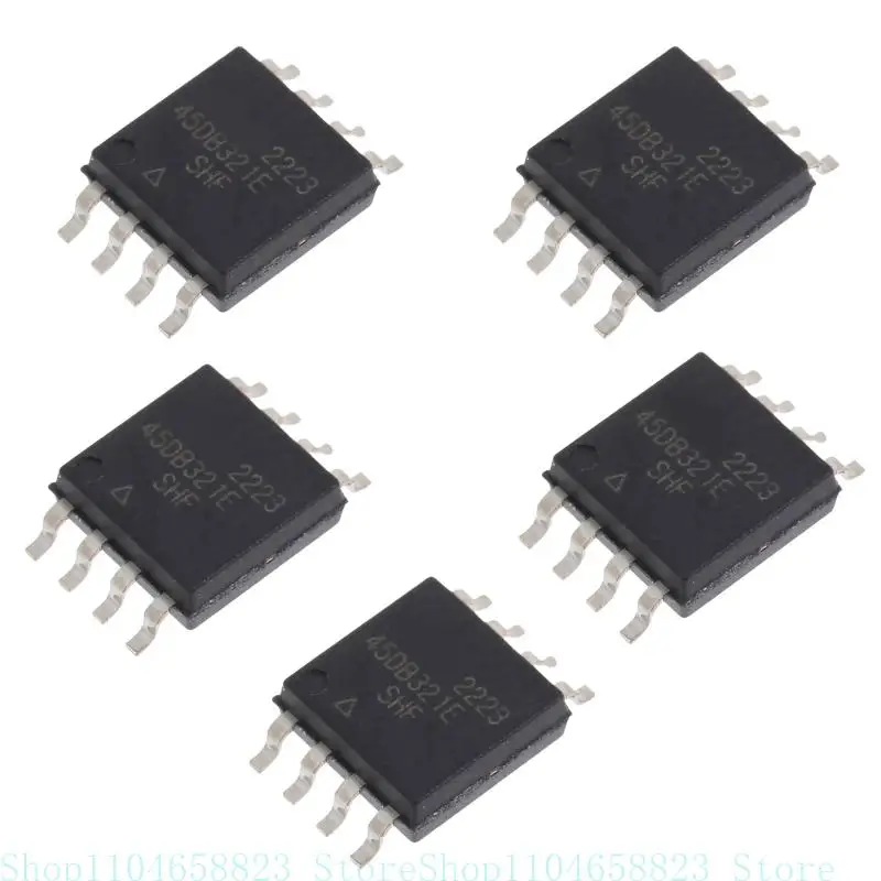 AT45DB321E-SHF-T 45DB321E-SH AT45DB321 SOP8 Serial Flash Memory 32MB bytes x 8192 Pages for Data Storage Application