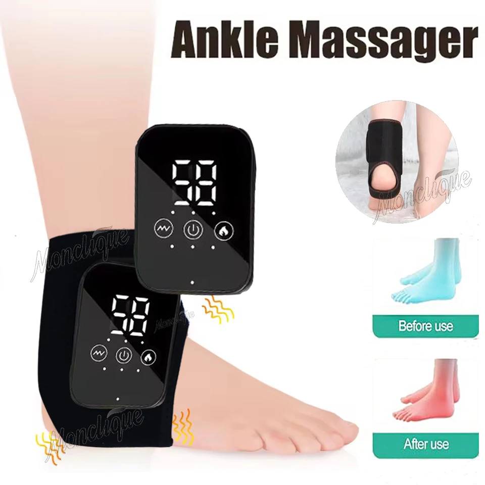 Ankle Calf Foot Vibration Massager Electric Heat Foot and Hand Massager Portable Ankles Hand Bracket With Hot Compress Massage