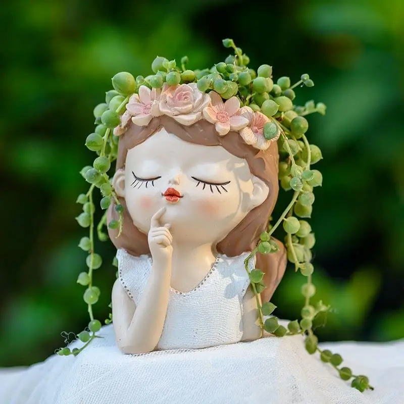 Enchanting Fairy Succulent Flowerpot Ornament