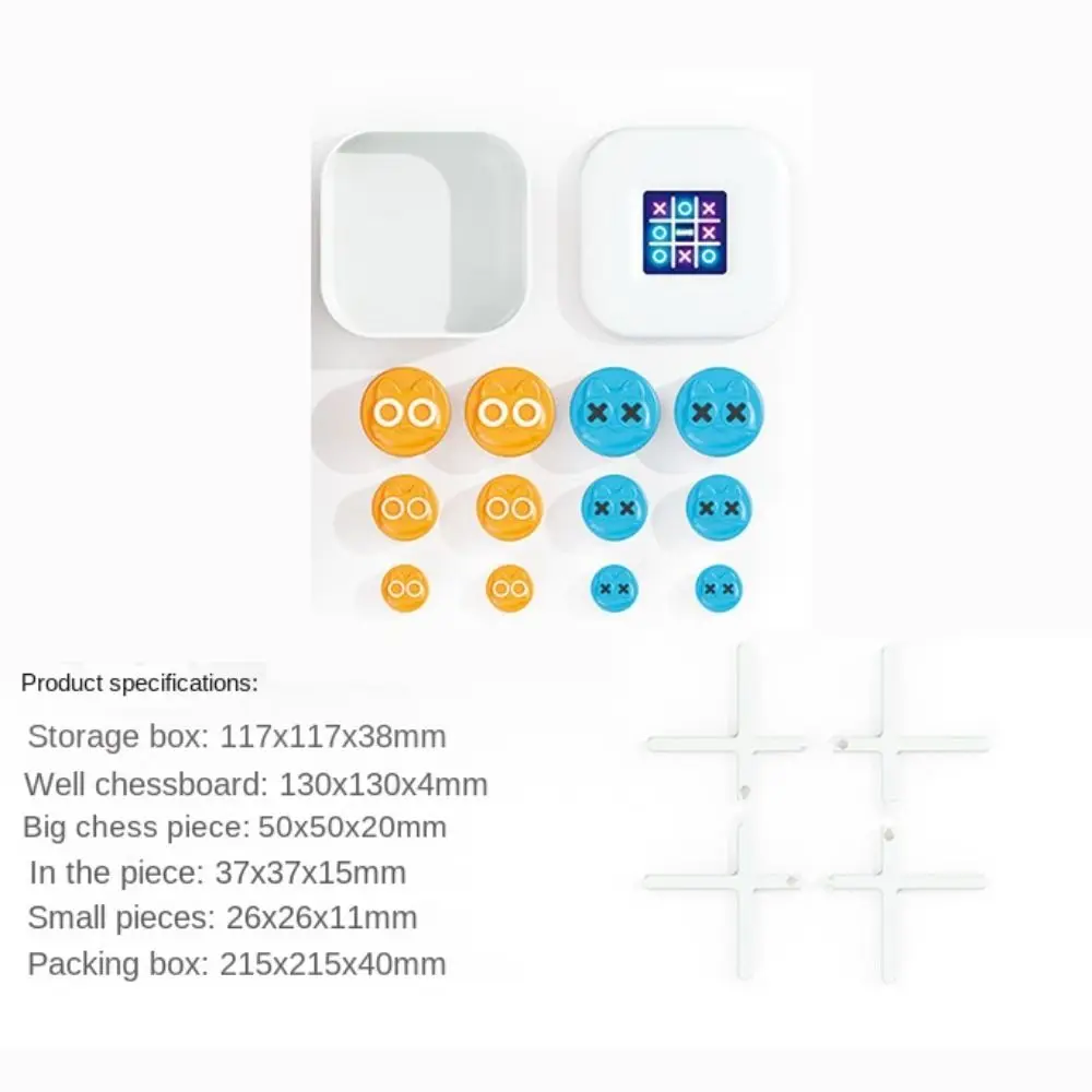 Noughts and Crosses Tac Toe Games Educational Developing Intelligent Handheld Bolt Game 2 Players Montessori Puzzle Table Game