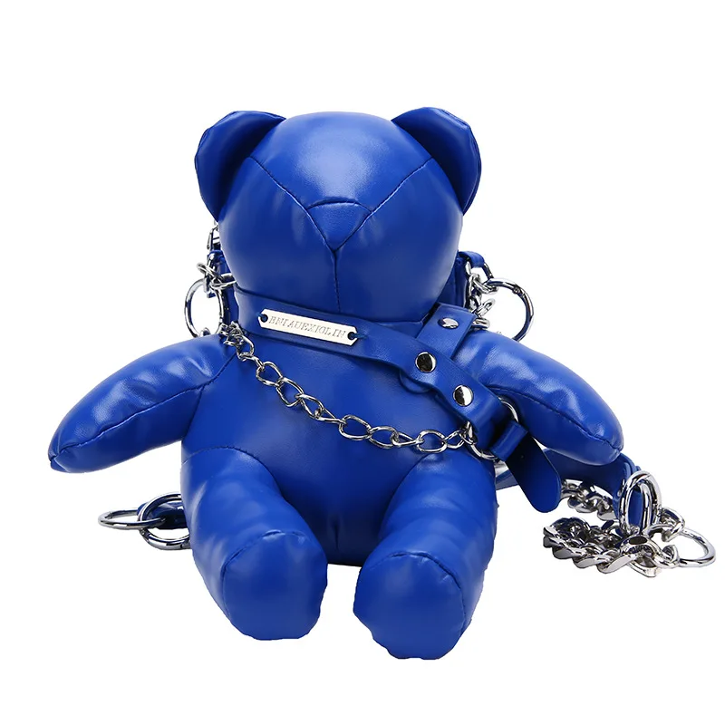 

Cute Women Bear Shape Crossbody Bags 2022 Fashion Pu Leather Small Chains Shoulder Purses Party Handbags For Women