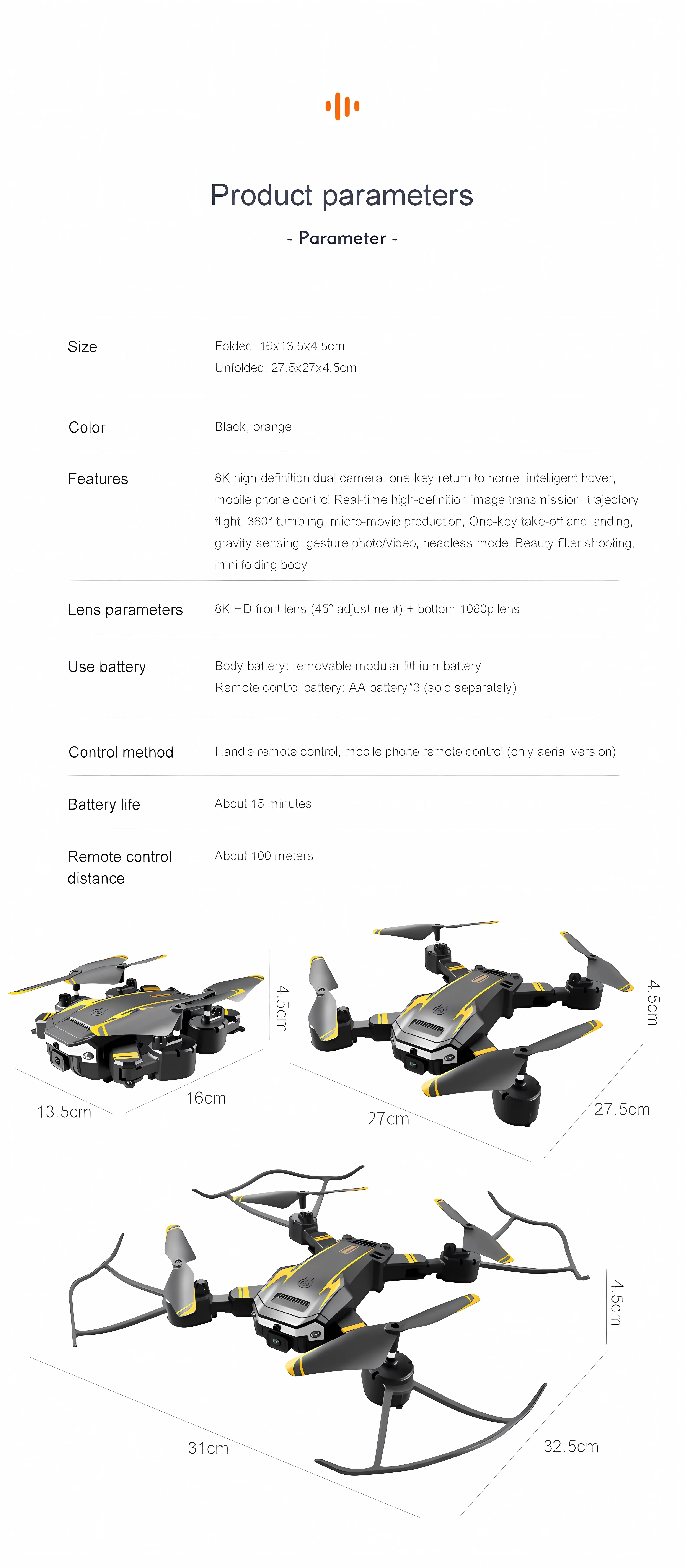 Se974a93aff294894848333725c916a56T New S6 Max 8K Drone Professional Foldable Quadcopter Aerial HD Camera GPS RC Helicopter 5KM Obstacle Avoidance Sell Apron