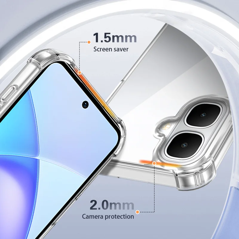 Durable Anti-Fall Acrylic Clear Phone Case with TPU+PC Protection