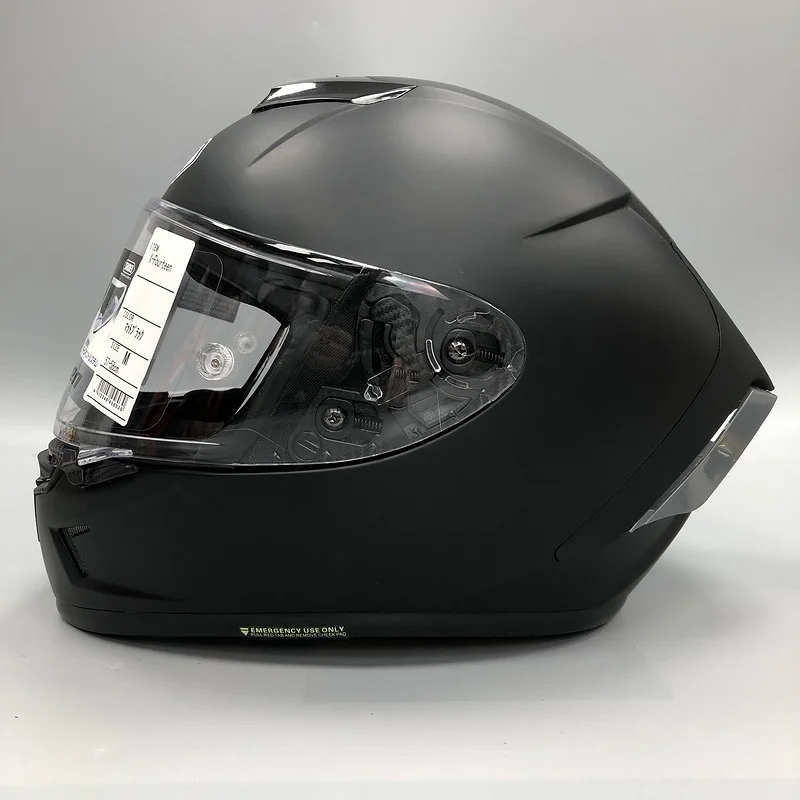 Buy Mototrance Matte Black Crab Chrome Strip Full Face Helmet
