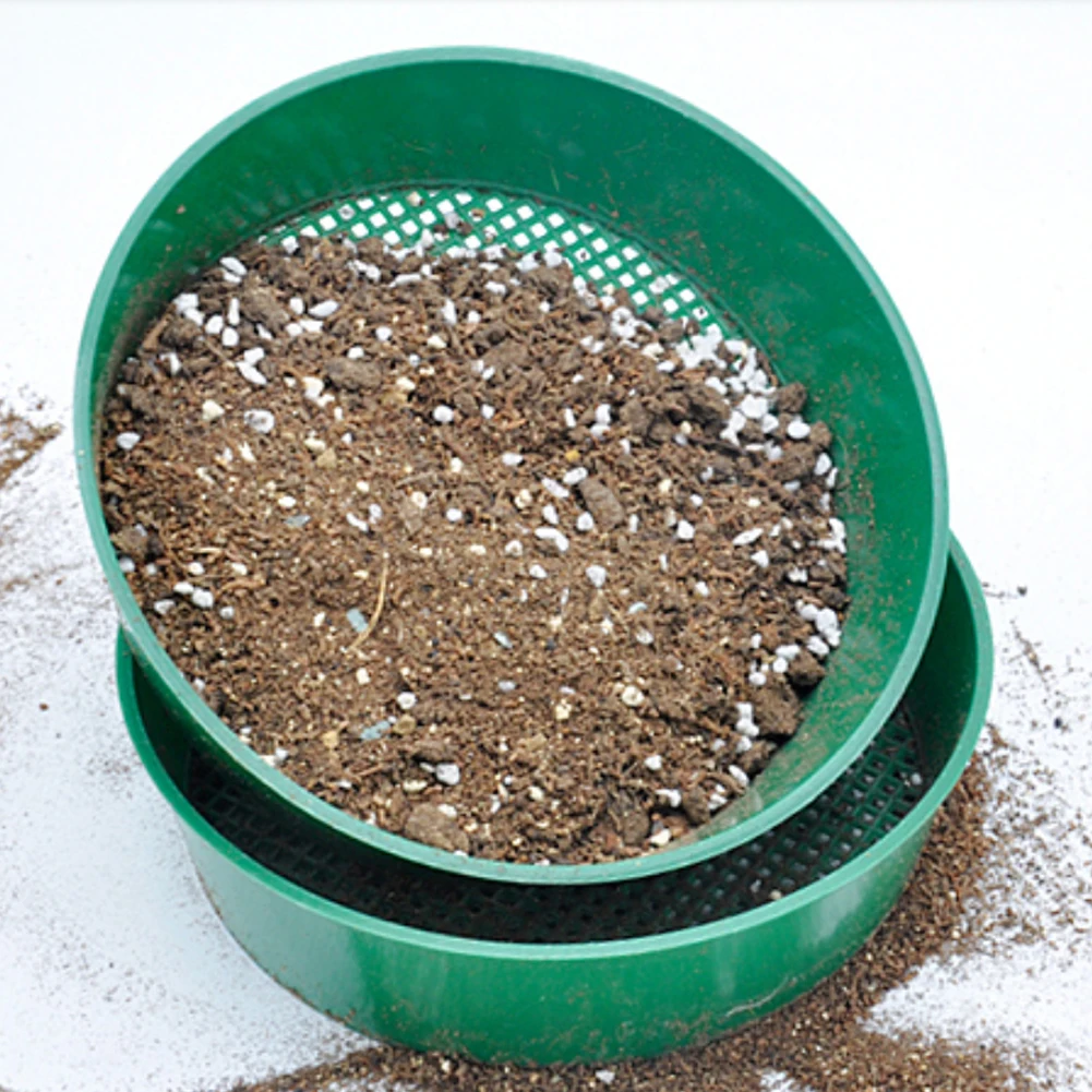 Garden Soil Filter Jardin Net Sifter Plastic Soil Sieve Filter Mesh for Plant Stone Sifting Home Garden Tools