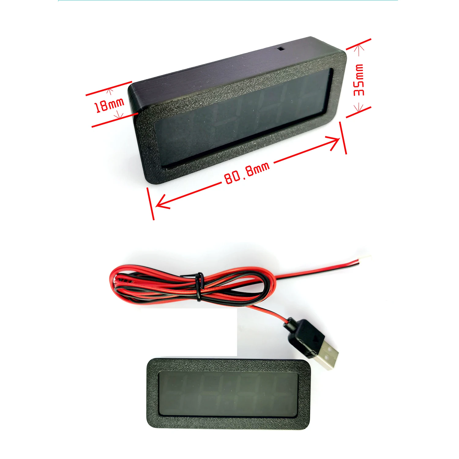 USB-Powered LED Digital Clock with GPS Beidou Timing and Power Off Memory