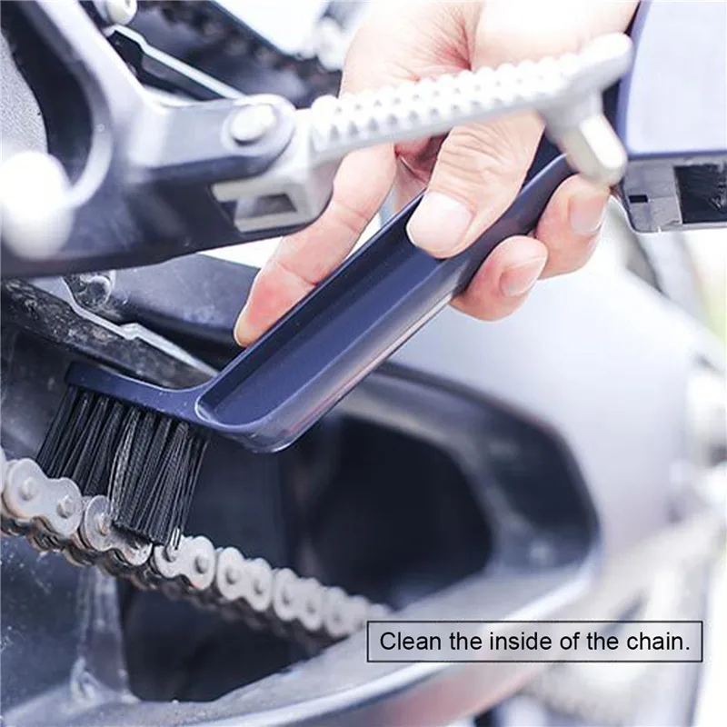 Bike Chain Cleaner Bicycle Motorcycle Chain Cleaning Brush Dual Heads Cycling Cleaning Kit Scrubber Tool Flywheel Brush bike chain cleaner