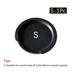 Acoustic-Electric Guitar Noise Reduction Sound Hole Cover (Black)