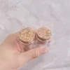 56 PCS Party Glass Bottle 26*30*70mm 30ml DIY Mini Glass Jars Cork Stopper Clear Small Jars Vials Wishing Message Bottles 2