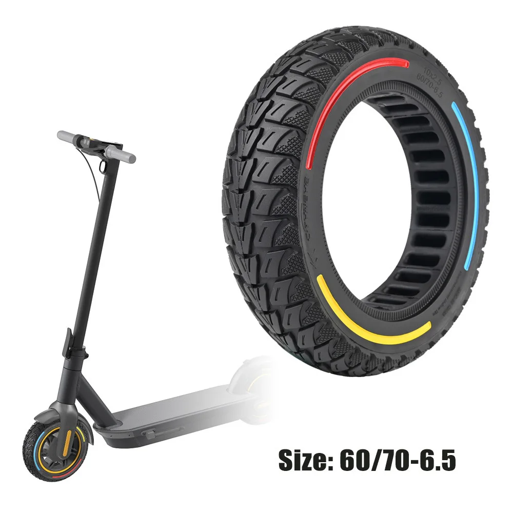 

10x2.5Inch Solid Tire Electric Scooter Tubeless Wear-resistant Thickened Rubber Tires For max g30