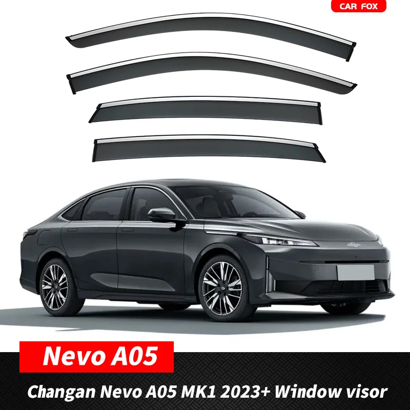 

FOR Changan Nevo A05 2023-2024 Plastic Window Visor Vent Shades Sun Rain Deflector Guard 4PCS/SE FOR Changan Nevo A05 2023+