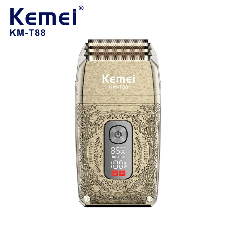 Kemei Rechargeable Shaver Machine Men Electric Shaver Waterproof Barber Professional Style Craft Hair Cutting Beard Trimmer T88