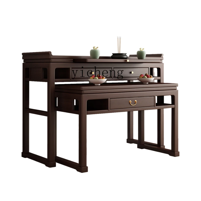 

Алтарь из черного ореха Xl, настольная горелка для благовоний, современный молитвенный алтарь из массива дерева, домашний